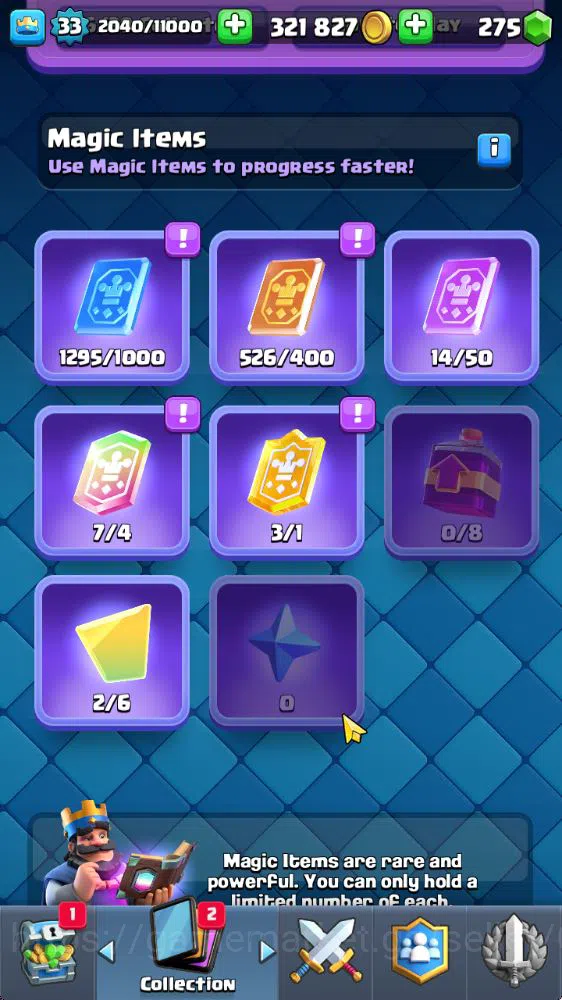 Clash Royale Accounts Starter Lvl 33|Trophy 6187|KTL 11|Card 109|6 Evo 1 Champ 17 Legend 33 Epic 30 Rare 29 Common|275 6