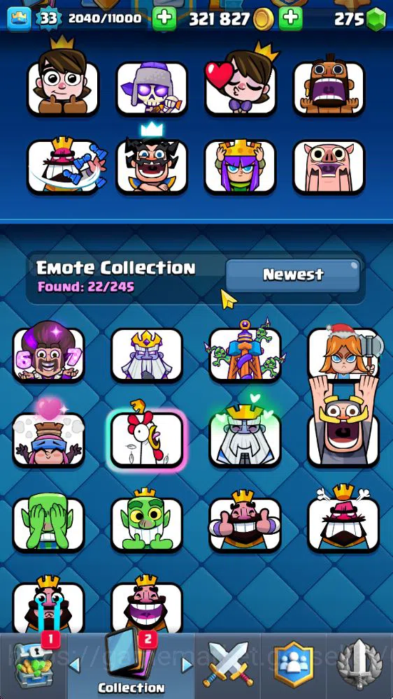 Clash Royale Accounts Starter Lvl 33|Trophy 6187|KTL 11|Card 109|6 Evo 1 Champ 17 Legend 33 Epic 30 Rare 29 Common|275 7
