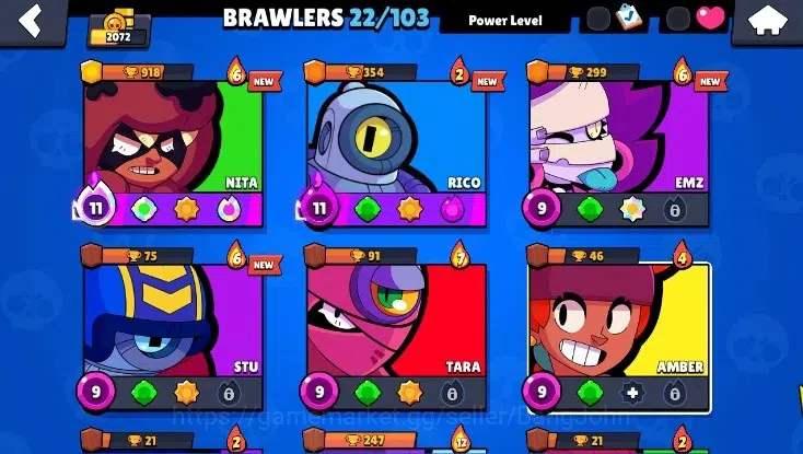 Brawl Stars Accounts Global | 2072 Thropy |22 Brawlers - 2 Max Lvl.(Nit image 4