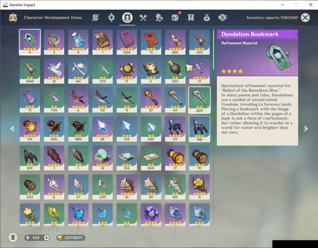 Genshin Impact Accounts ASIA|Endgame AR60|Lots of 5*Char|19 Limit+15(*5Wep image 14