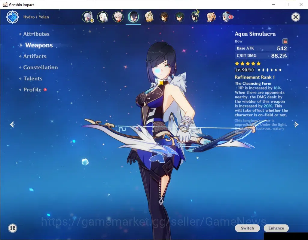 Genshin Impact Accounts ASIA|Endgame AR60|Lots of 5*Char|19 Limit+15(*5Wep image 4