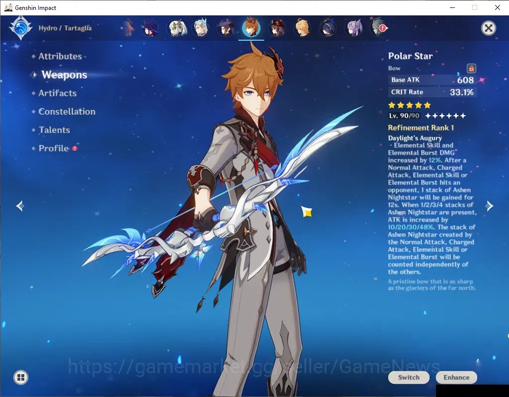 Genshin Impact Accounts ASIA|Endgame AR60|Lots of 5*Char|19 Limit+15(*5Wep image 8