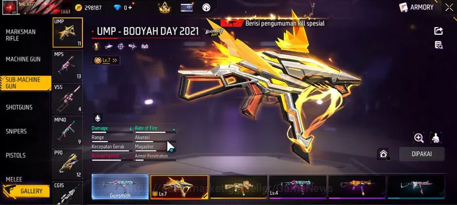 Free Fire Accounts Indonesia|M1887 Sterling Conqueror Lv7|XM8 Destiny image 7