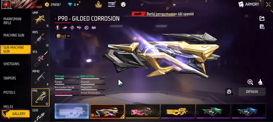 Free Fire Accounts Indonesia|M1887 Sterling Conqueror Lv7|XM8 Destiny image 8