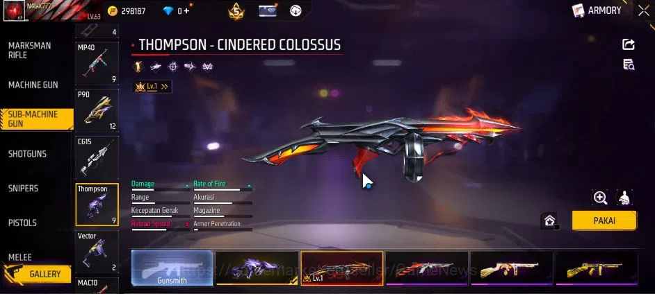 Free Fire Accounts Indonesia|M1887 Sterling Conqueror Lv7|XM8 Destiny image 9