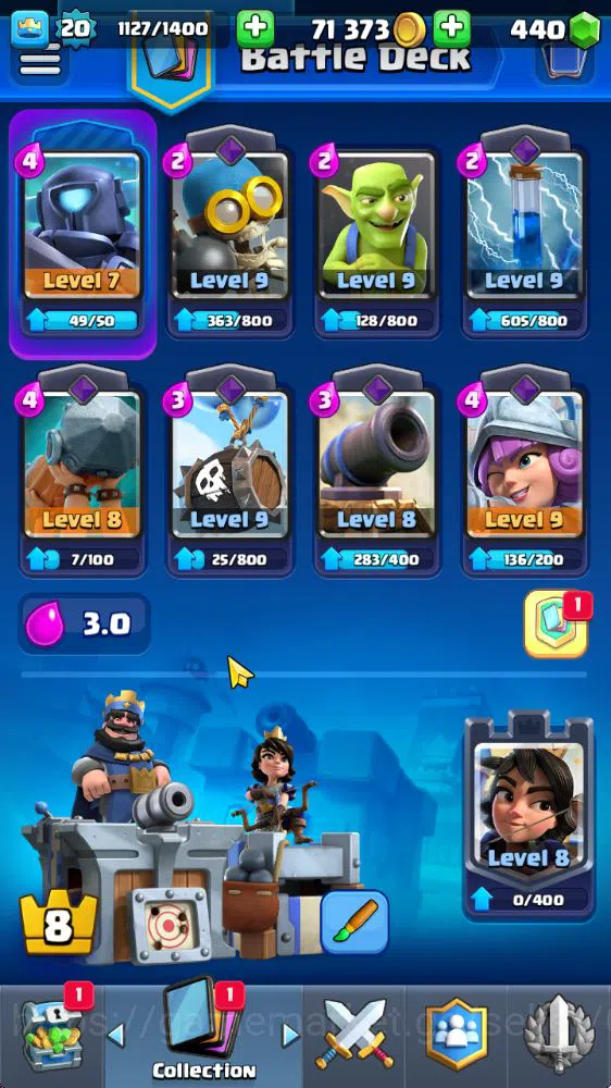 Clash Royale Accounts Starter Lvl 20|Fresh Starter|Trophy 1956|KTL 8|Card 41| 2 EVO 7 Epic, 17 Rare, 17 Common | 440 Gems 4