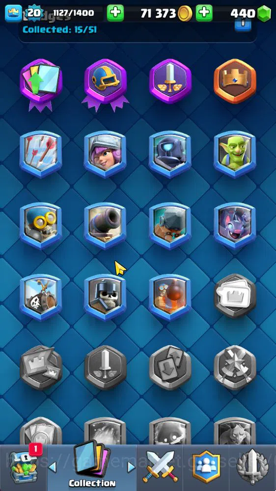 Clash Royale Accounts Starter Lvl 20|Fresh Starter|Trophy 1956|KTL 8|Card 41| 2 EVO 7 Epic, 17 Rare, 17 Common | 440 Gems 9
