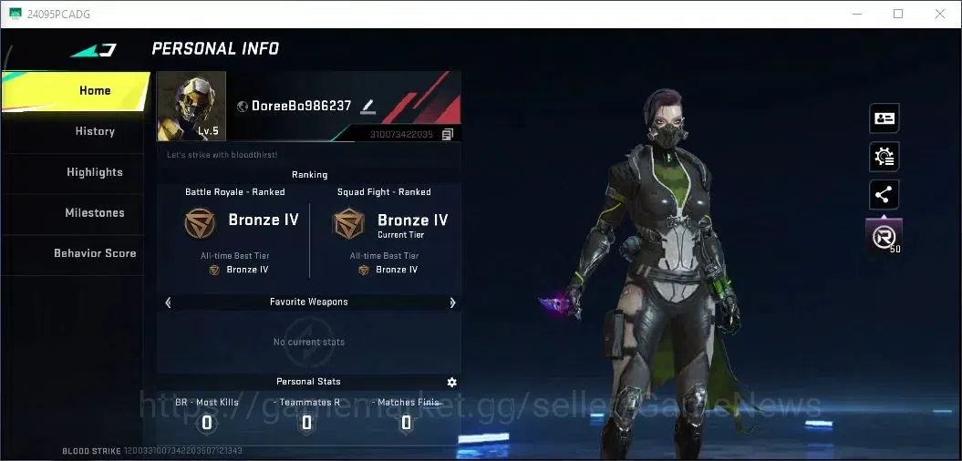 Blood Strike Accounts Rare Skin ASIA|ULTRA Meele Butterfly Knife Starfall+Katana Ronin|Ultra AR97 Bit Strike,FAL Argent|5 2