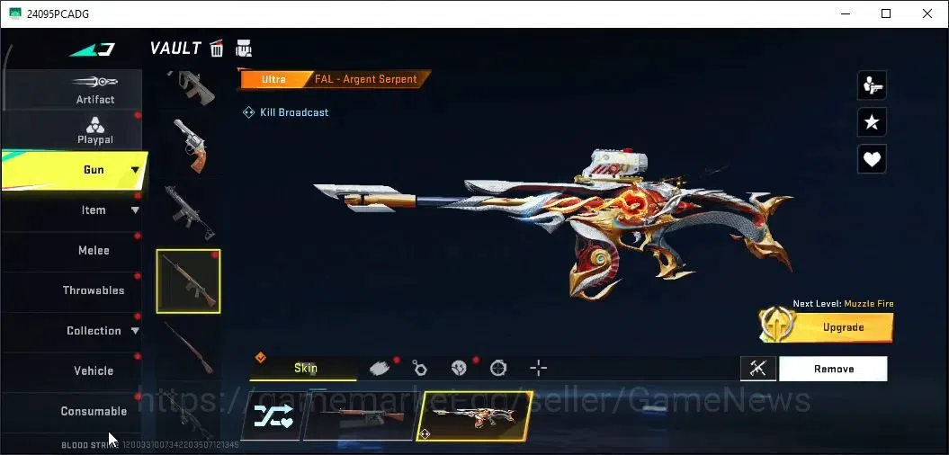 Blood Strike Accounts Rare Skin ASIA|ULTRA Meele Butterfly Knife Starfall+Katana Ronin|Ultra AR97 Bit Strike,FAL Argent|5 6