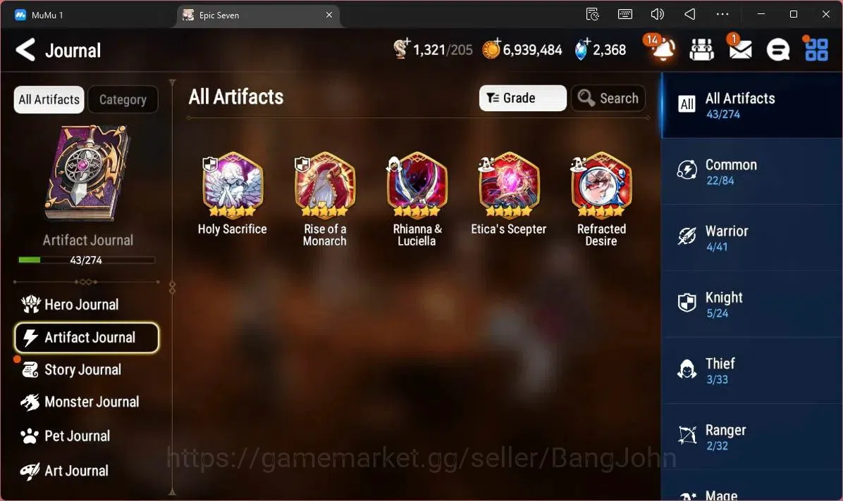 Epic Seven Accounts Starter Global Unverif | Starter |2 ML (Dragon Bride Senya, Salome)|PoH ON|SS 2,3K|Stigma 9,8K|Log 6