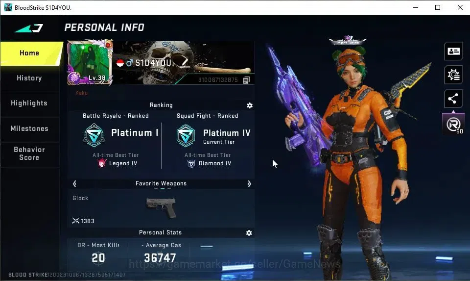 Blood Strike Accounts ASIA|4 ULTRA[ETHAN,FN2000,Spear,Vector]|Collab 7DS image 2