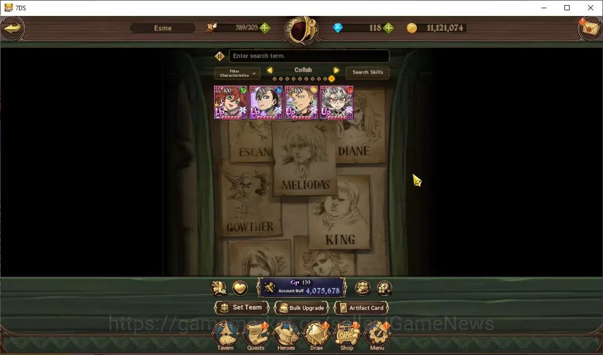 The Seven Deadly Sins: Grand Cross Accounts Endgame GLOBAL|4M CC|6 LR+9 UR +Collab Gachia|NMeli2/6,C 1