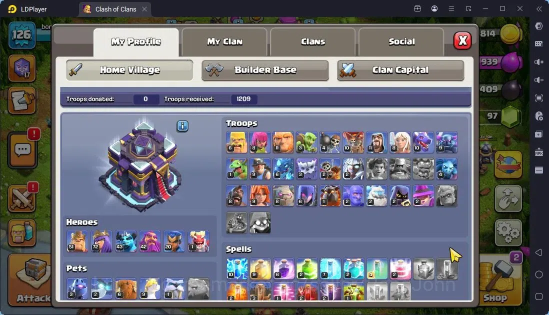 Clash of Clans Accounts High-End Global |TH 15-BH 9|LVL 126|BK 51,AQ 72,MP 43,GW 42,RC 20,DD1|BM12,BC15|2 Legend skin & 2 1