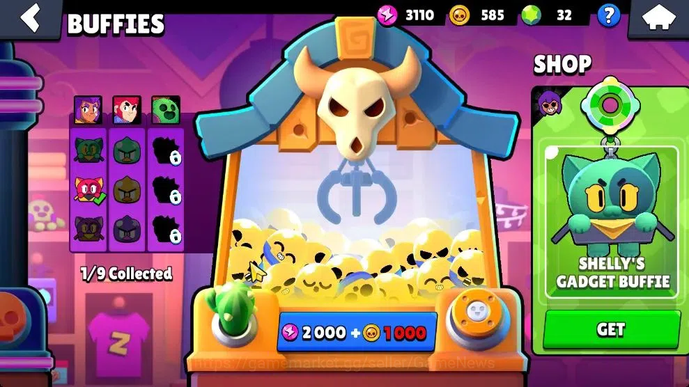 Brawl Stars Accounts 1004 Trophy|15 Brawlers 3 Max Lv [Gus,Rico,Shelly]Myth Mortis|1 Epic Skins [Dr Edgar]|3 Buffies|CN 12