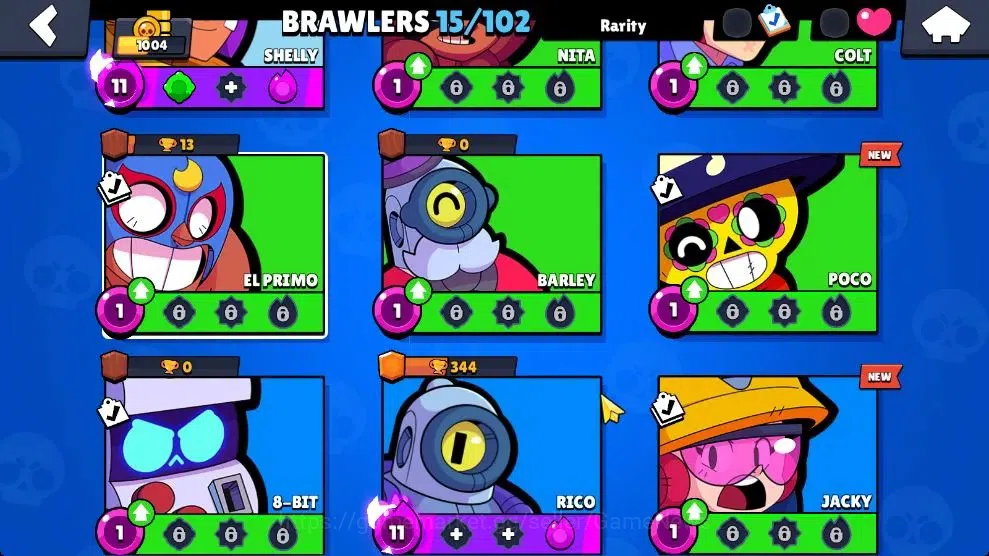 Brawl Stars Accounts 1004 Trophy|15 Brawlers 3 Max Lv [Gus,Rico,Shelly]Myth Mortis|1 Epic Skins [Dr Edgar]|3 Buffies|CN 6