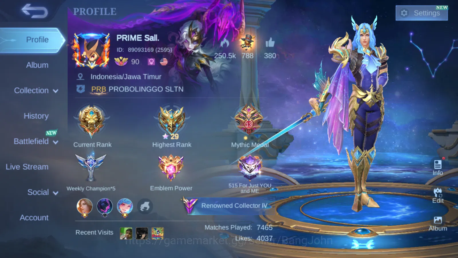 Mobile Legends: Bang Bang Others Hero 131 | Skin 240 | Recall Epic Biru / Tas tas | image 1