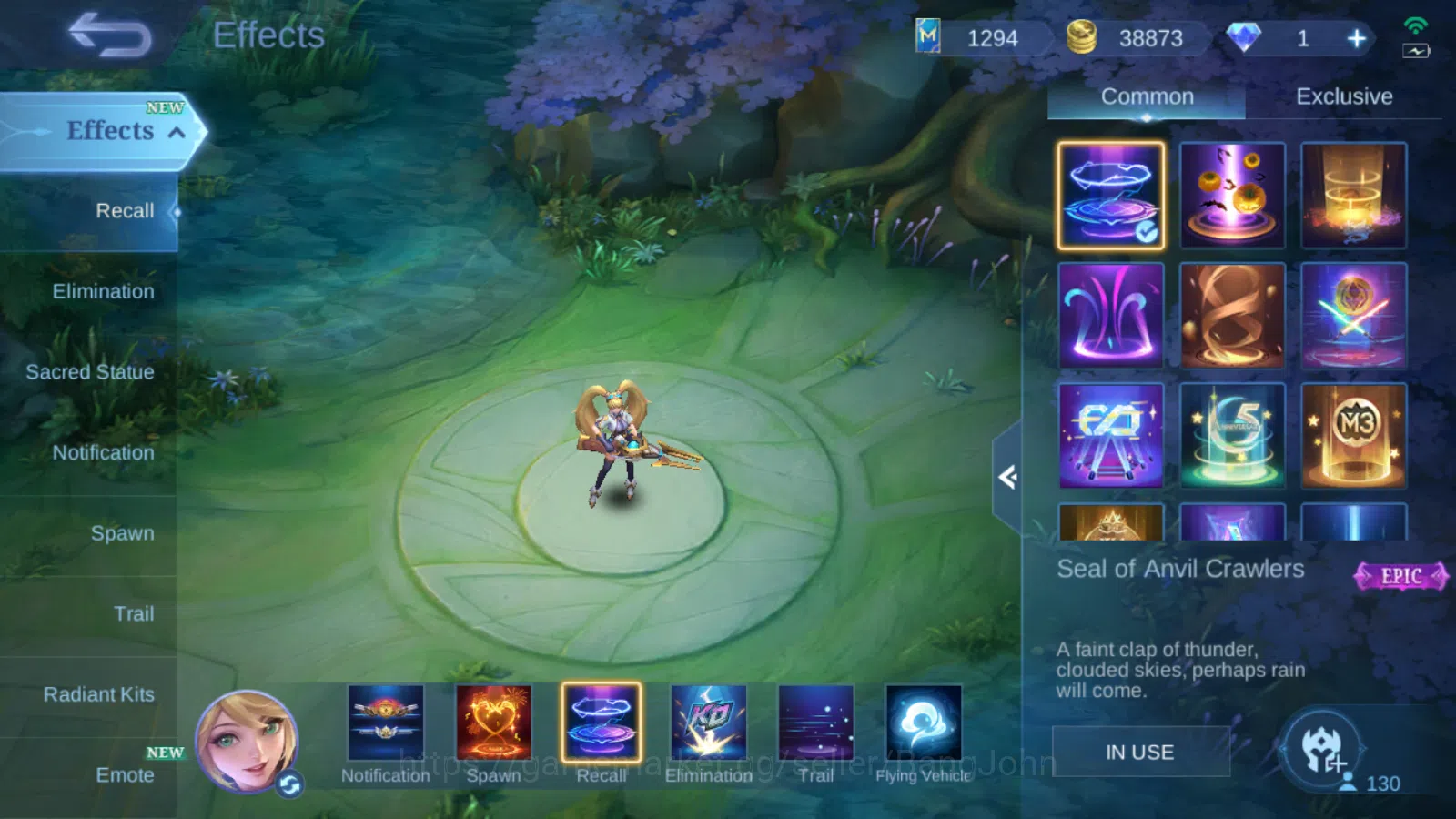 Mobile Legends: Bang Bang Accounts Others Hero 131 | Skin 240 | Recall Epic Biru / Tas tas | Zodiac Lancelot | Transformers 12