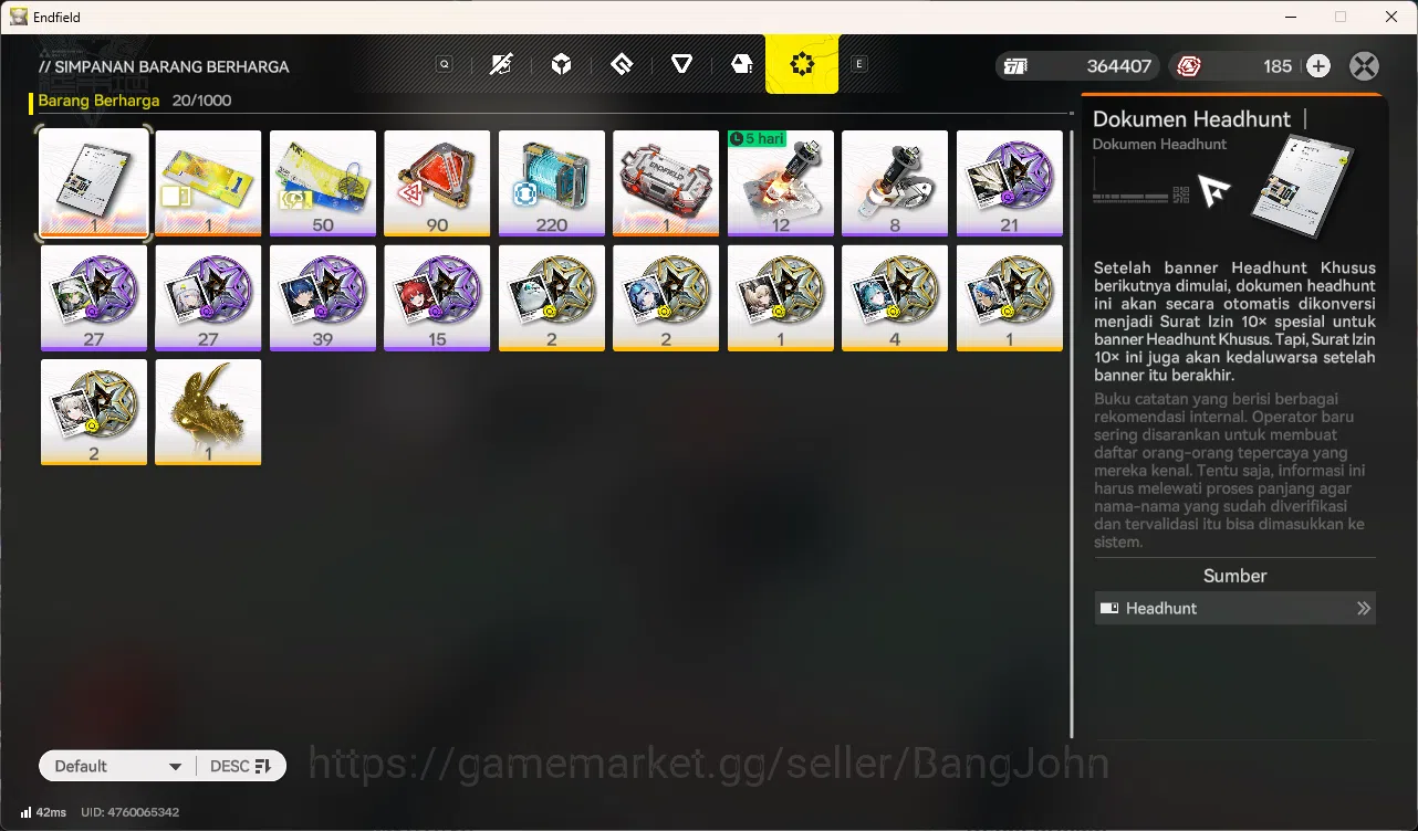 Arknights: Endfield Accounts Mid Game | Asia | Laevatain + Sign | Gilberta | Last Rite | Pogranichnik | Ardelia | Weapon 9