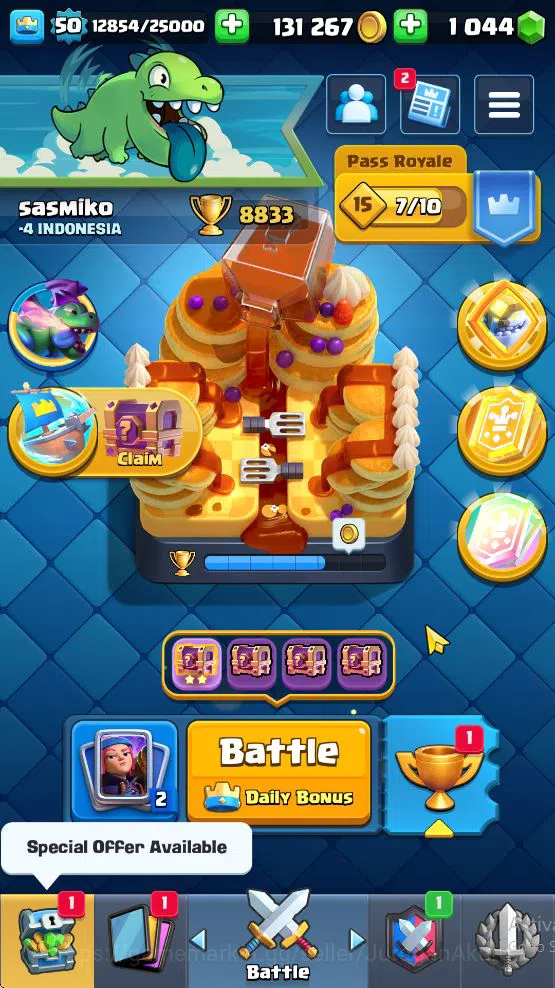 Lvl 50|Trophy 8833|KTL 14|Limited Skin|Card 121| 1 Hero 12 EVO 8 Champ 21 Legendary 33 Epic,30 Rare,29 Common|Take Email(CR1217) Clash Royale Midgame Lvl 50|Trophy 8833|KTL 14|Limited Skin|Card 121| 1 image 1