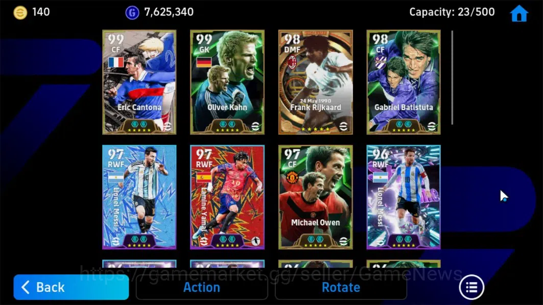 eFootball Accounts Android|Gabriel Batistuta,Eric Cantona,Michael Owe image 5