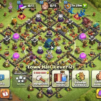 Clash of Clans Accounts High-End LV 82|TH 12-BH 5|HH 5|Primal Queen Skin|BK 34,AQ 35,GW 18,MP 28|1478 Gems|CN ON|Protect