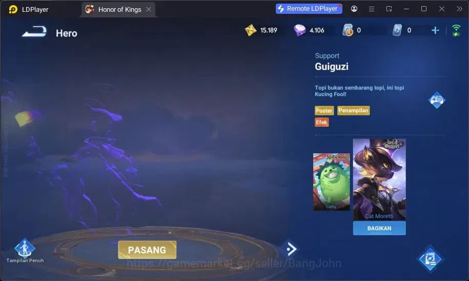 Honor of Kings Accounts Global | 49H 44S | Legend Musashi, Legend Lady Sun image 2
