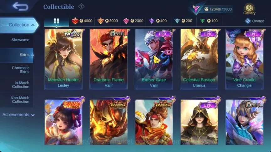 Mobile Legends: Bang Bang Accounts Hero 124|Skin 244|High Glory 70|Aspirants Guinever image 10