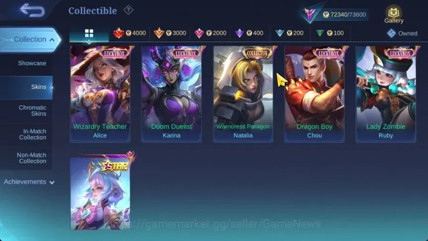 Mobile Legends: Bang Bang Accounts Hero 124|Skin 244|High Glory 70|Aspirants Guinever image 7