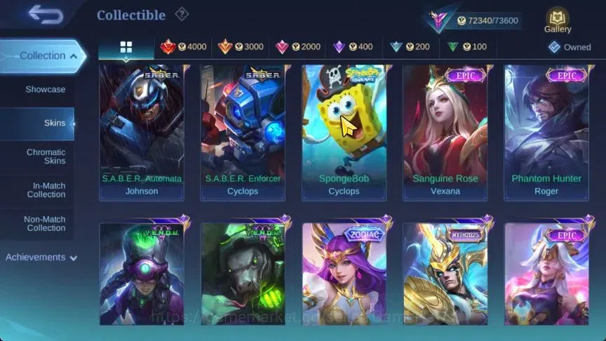 Mobile Legends: Bang Bang Accounts Hero 124|Skin 244|High Glory 70|Aspirants Guinever image 9