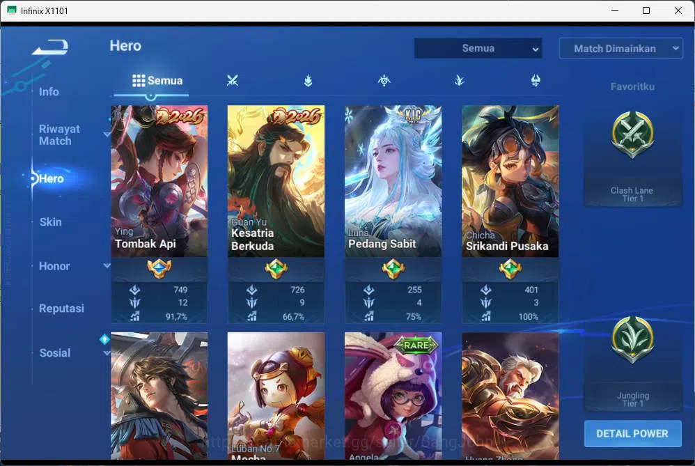Honor of Kings Accounts GLOBAL | hero 81, skin 75,blessed mai shiranui, 22 image 11