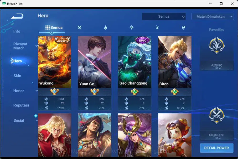 Honor of Kings Accounts GLOBAL | hero 81, skin 75,blessed mai shiranui, 22 image 2