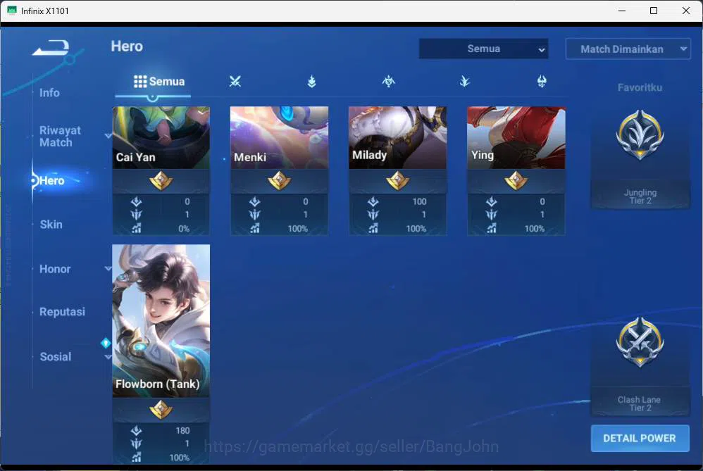 Honor of Kings Accounts GLOBAL | hero 81, skin 75,blessed mai shiranui, 22 image 4