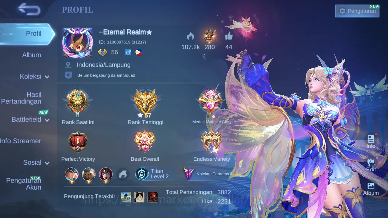 Mobile Legends: Bang Bang Others Hero 120 Skin 275 | KOF Karina | Luckybox Lunox, G image 1
