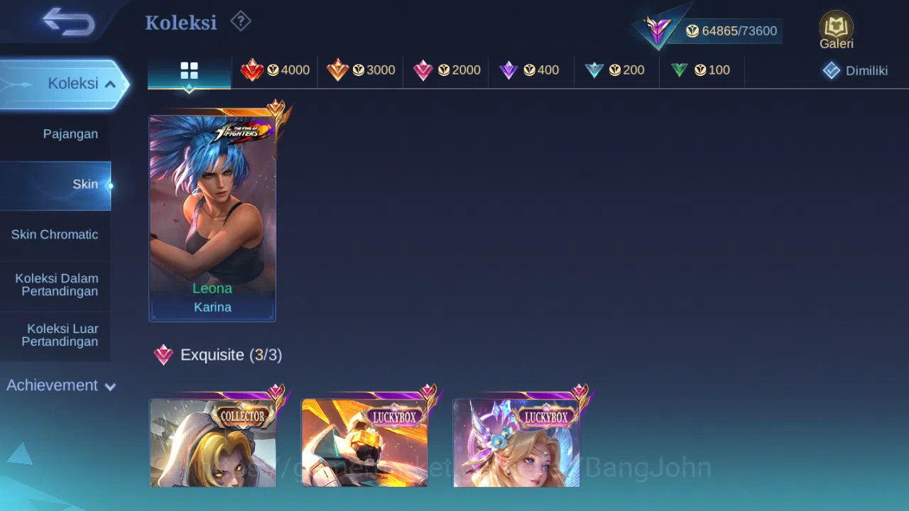 Mobile Legends: Bang Bang Accounts Others Hero 120 Skin 275 | KOF Karina | Luckybox Lunox, Gatot | Zodiac Lunox | Epic 2