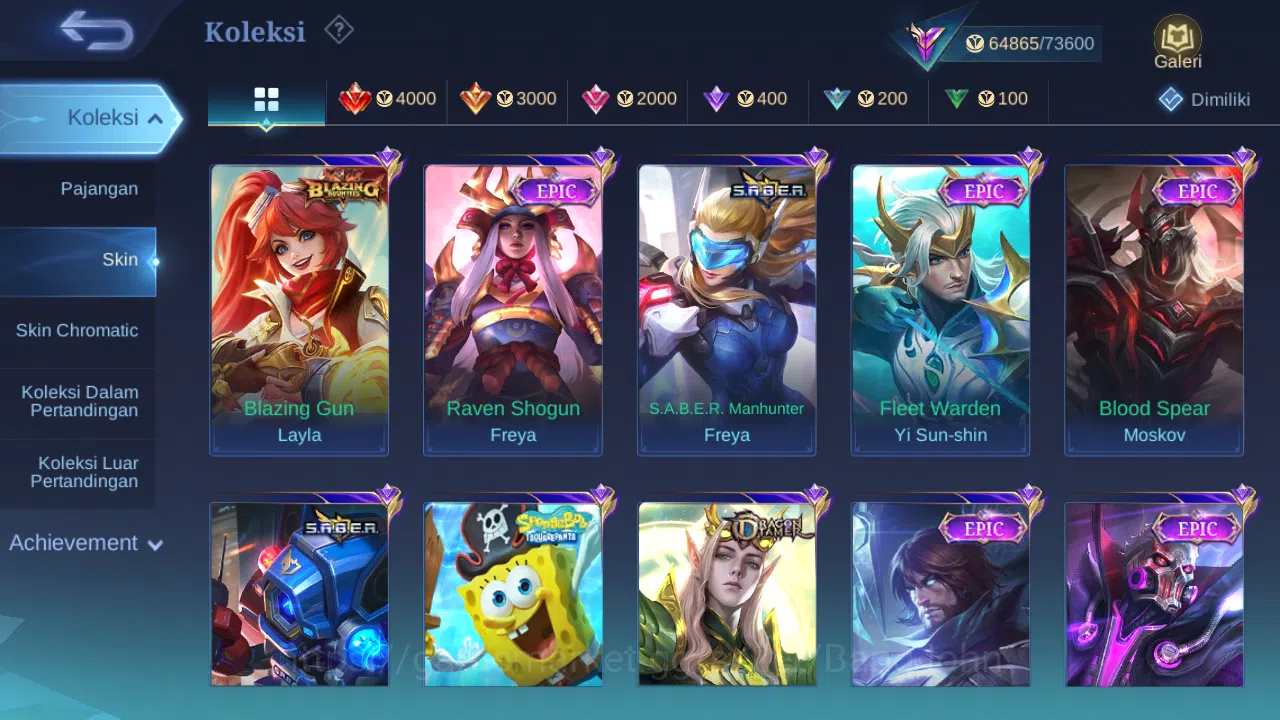 Mobile Legends: Bang Bang Accounts Others Hero 120 Skin 275 | KOF Karina | Luckybox Lunox, Gatot | Zodiac Lunox | Epic 6