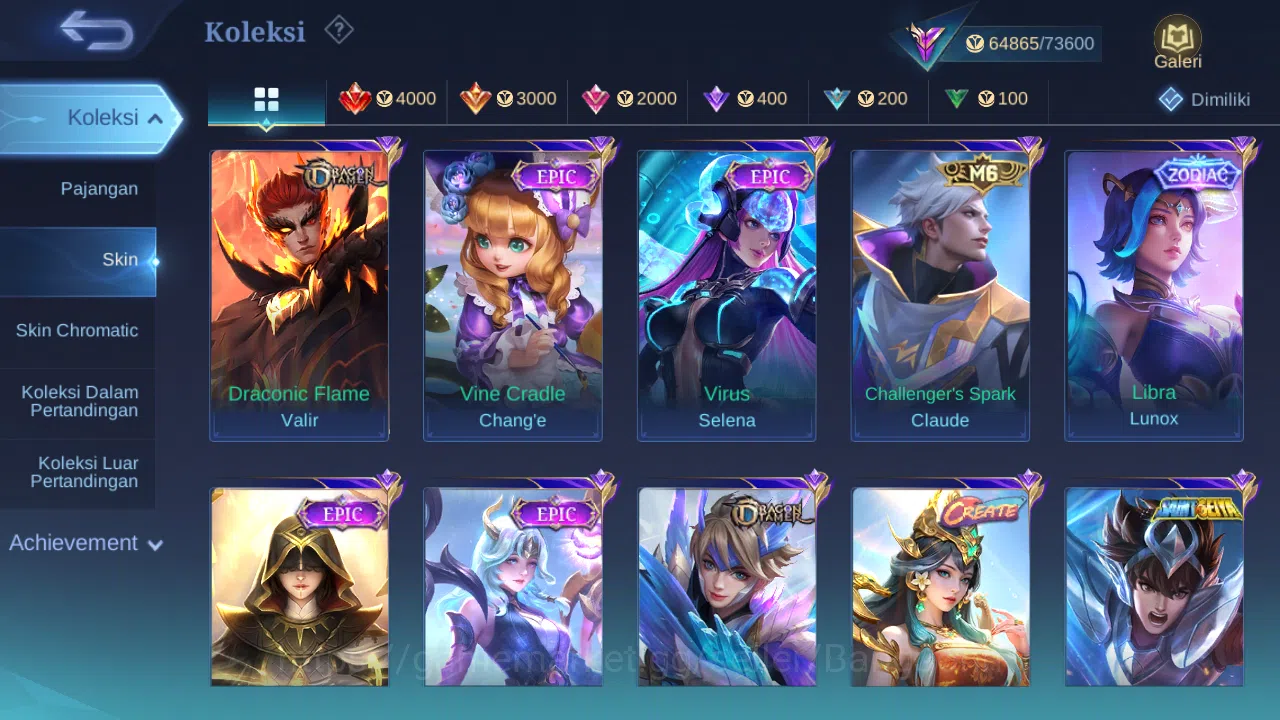 Mobile Legends: Bang Bang Accounts Others Hero 120 Skin 275 | KOF Karina | Luckybox Lunox, Gatot | Zodiac Lunox | Epic 9