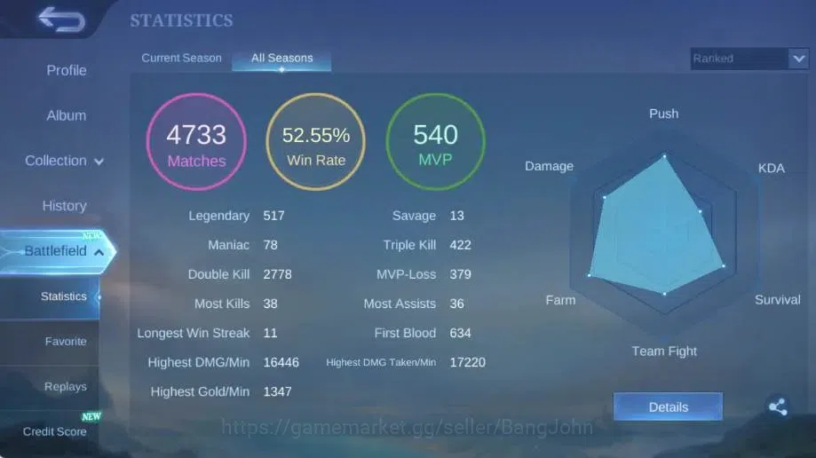 Mobile Legends: Bang Bang Accounts Global|Skin 175|Expert|Collector Natalia|Blazing A image 16