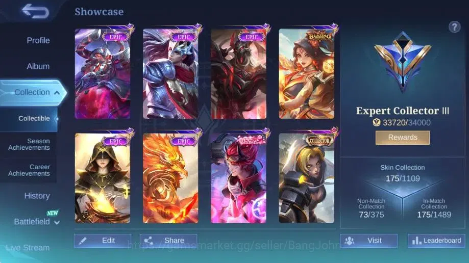 Mobile Legends: Bang Bang Accounts Global|Skin 175|Expert|Collector Natalia|Blazing A image 17