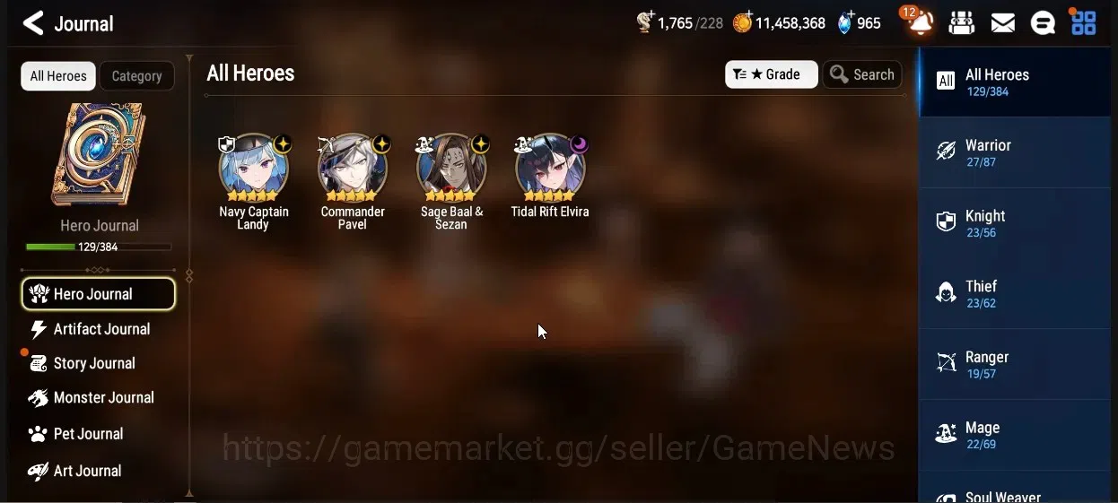 Epic Seven Accounts High-End GLOBAL UnVerif|NewEra|4 ML(TR Elvira,C Pavel,SB Sezan,NC Landy) Tori,Argent 1