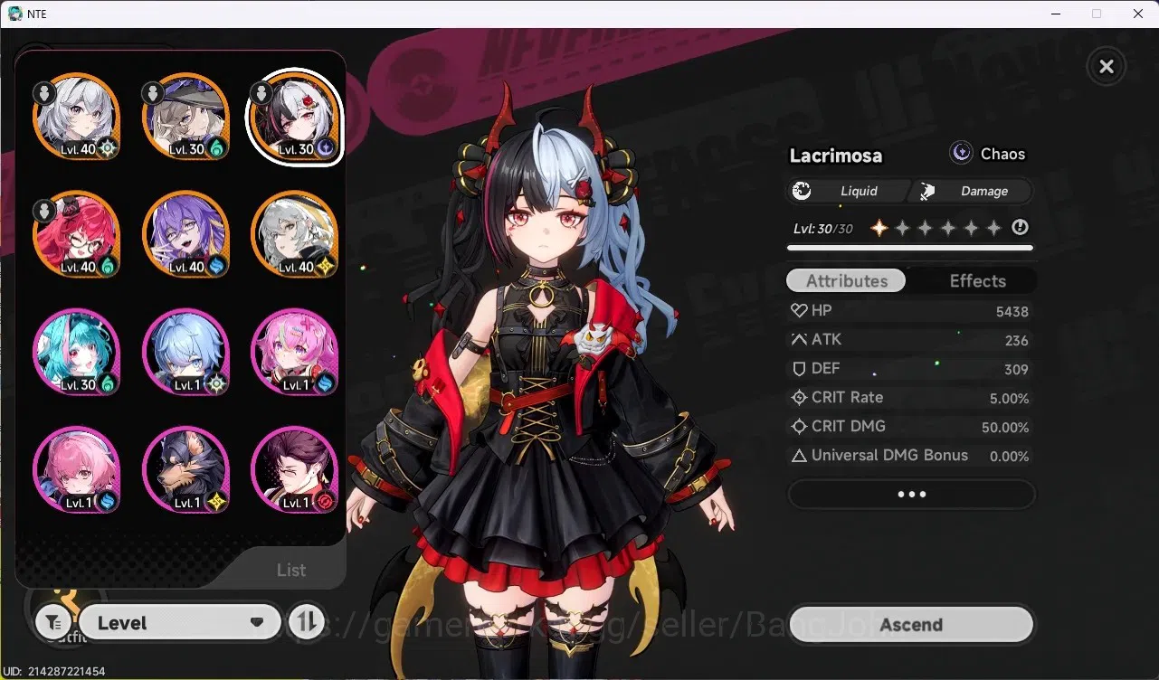 Neverness to Everness Accounts SEA | Lv 24 | 5 S-Class/1 Limited (Lacrimosa + Gil image 2