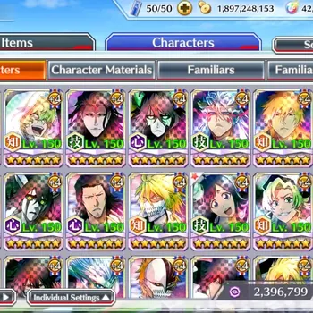 Bleach: Brave Souls Accounts High-End Global|42K Orb|Fresh All Story|TYBW26 Robert,Gremmy,11th Aizen,Ulquiora,GrimJow,10th
