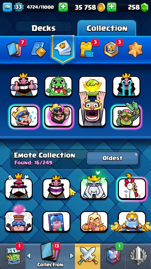 Clash Royale Accounts Midgame Lv 33|Trophy 5797|KTL 11|Limited Skin|Card 103| 1 HERO 4 EVO 1 Champ 11 Legendary 32 Epic 30 14