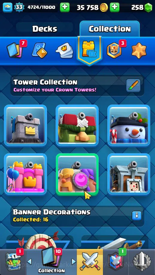 Clash Royale Accounts Midgame Lv 33|Trophy 5797|KTL 11|Limited Skin|Card 103| 1 HERO 4 EVO 1 Champ 11 Legendary 32 Epic 30 15