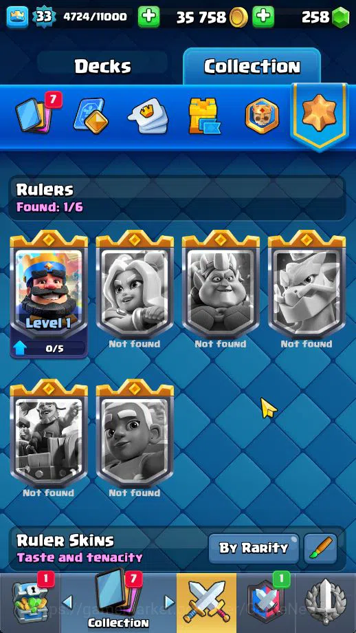 Clash Royale Accounts Midgame Lv 33|Trophy 5797|KTL 11|Limited Skin|Card 103| 1 HERO 4 EVO 1 Champ 11 Legendary 32 Epic 30 18