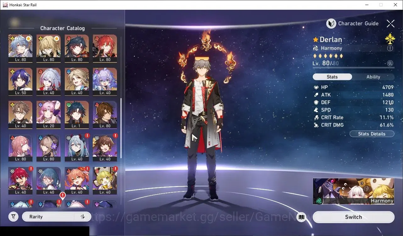 Honkai Star Rail Accounts Others Asia|TL 70|25 Limited|(Firefly E2,Sunday,SW LV999, Hyacine)+Sign Seele E2,YaoGuang,Phainon 5