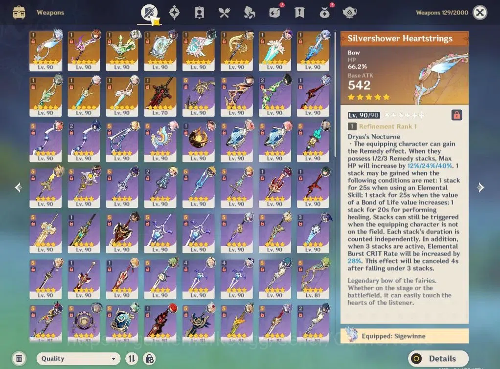 Genshin Impact Accounts ASIA|AR60|Varesa PreamTeam|21Limit+12(*5WEP)|(Sige image 15