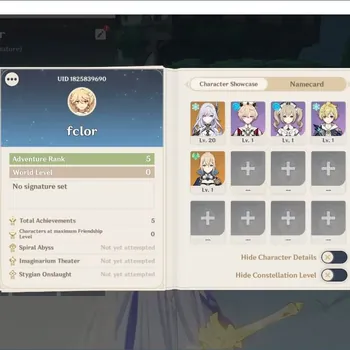Genshin Impact Accounts Starter ASIA|Fresh starter AR 5 | 1 Limited Charracter Skirk,+*5 Jean) 1 Crown|TakeMail(GI1983Z)