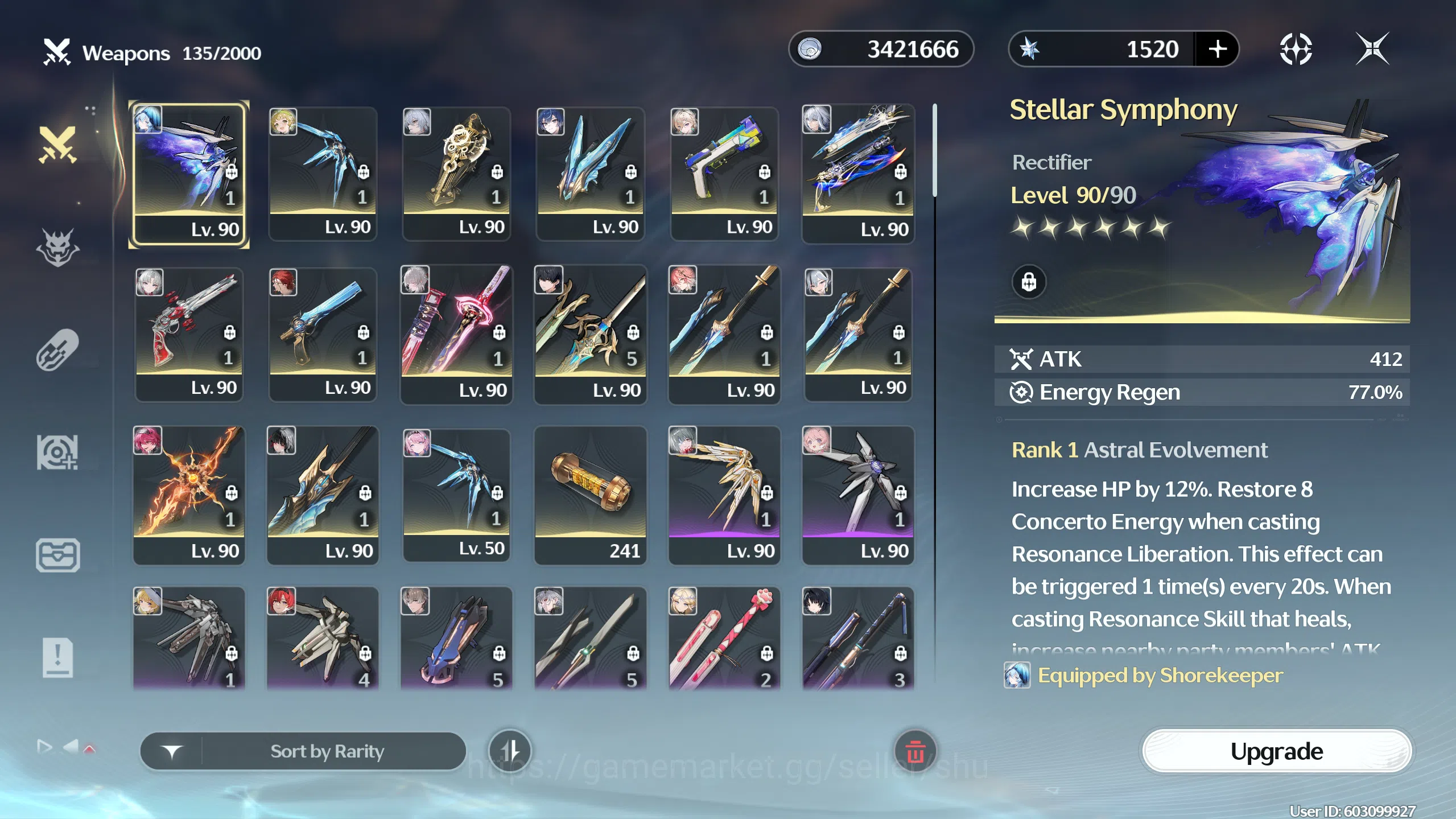 Wuthering Waves Accounts UL 80 | EU | Lucilla, Lucy, Rebecca, Denia, Hiyuki image 4