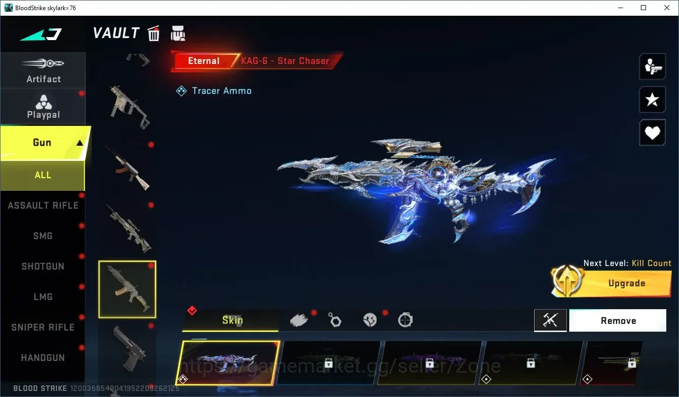 Blood Strike Accounts High-End ASIA|1 ETERNAL: KAG-6 Star Chaser Lv3|1 ULTRA Kala-Crimson Verdict|1 LEGENDARY GUN|Check 1