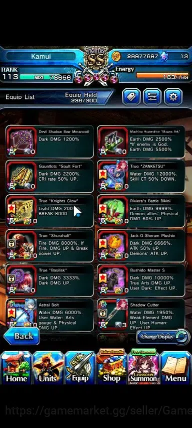 Grand Summoners Accounts Global|Rank 113|26 Ascend+9 TW|(Roy,Saitama,Kamijo image 11